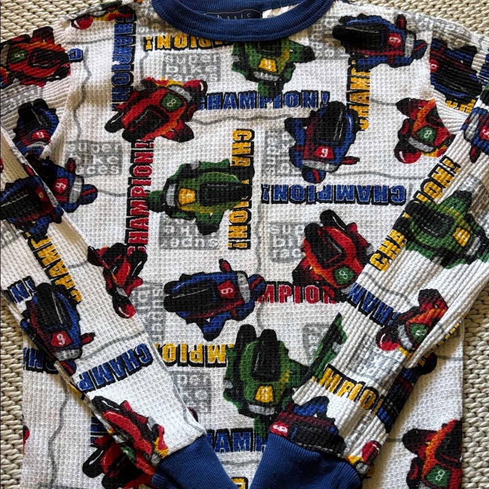 Pajama top Champion boys new size 10 cotton Basic Edition Super bike races